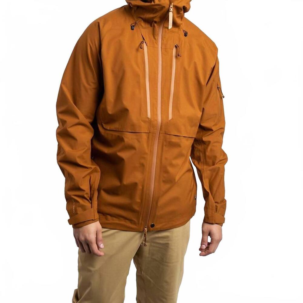 NEW FJALLRAVEN keb eco-shell jacket in chestnut